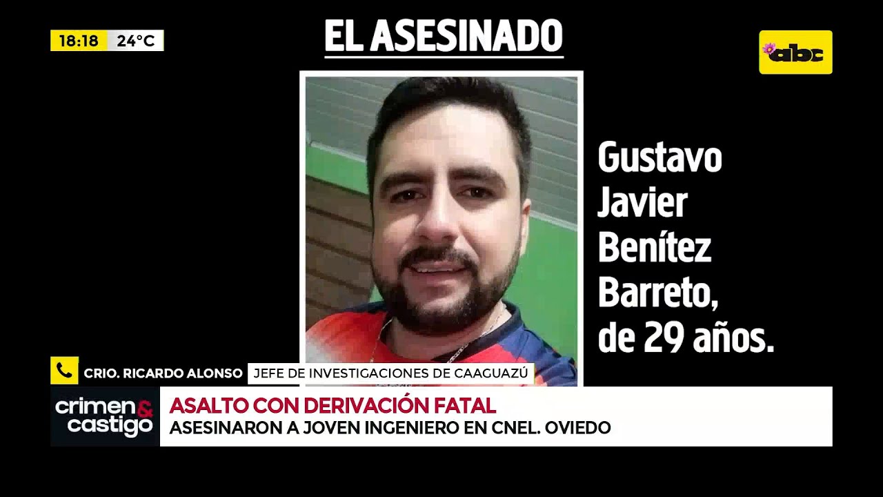 Coronel Oviedo: asesinan a joven ingeniero industrial en un asalto a mano armada