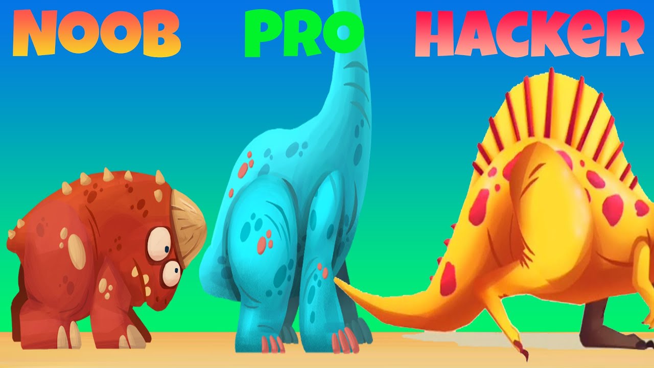 Dino bash - NOOB vs PRO vs HACKER  - elephant spino brachio