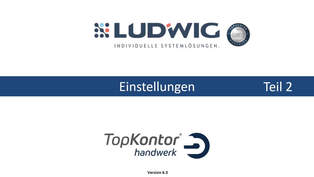 TopKontor Handwerk 6 | blue:solution - tophandwerk 7 | Einstellungen Teil 2