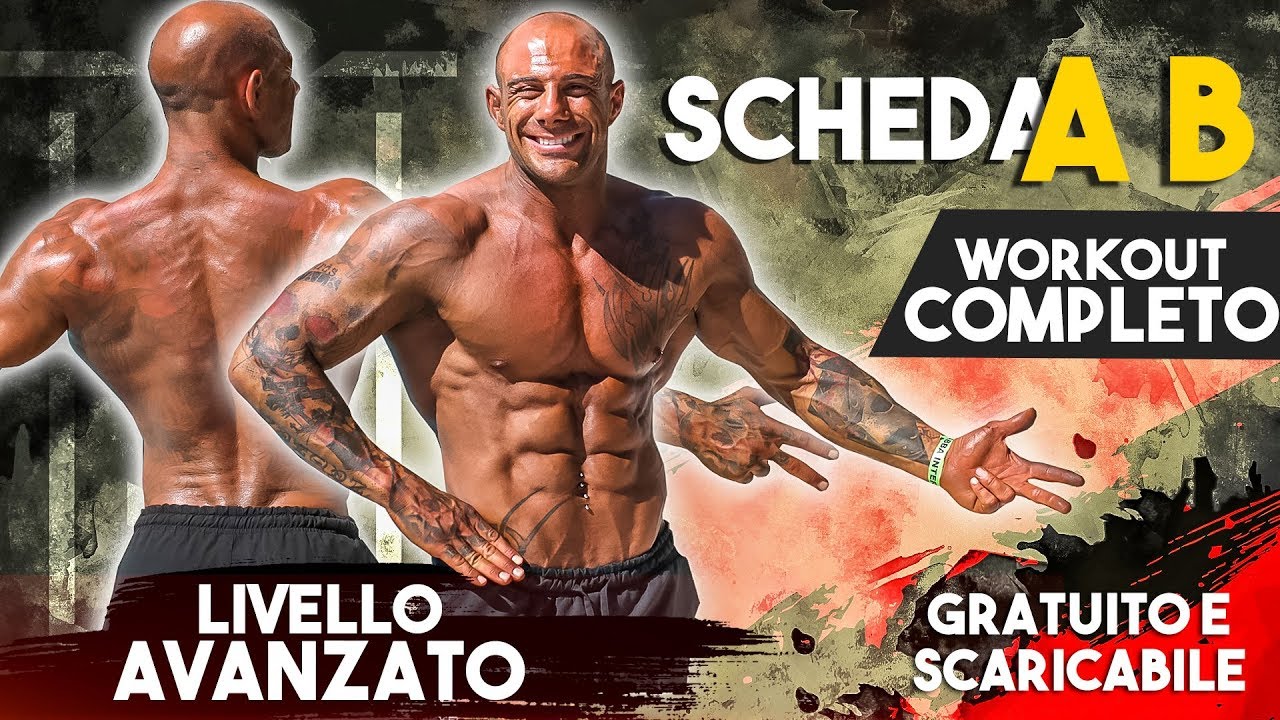 Scheda A e B ALLENAMENTO livello AVANZATO ▪ Scheda GRATUITA scaricabile FULL BODY