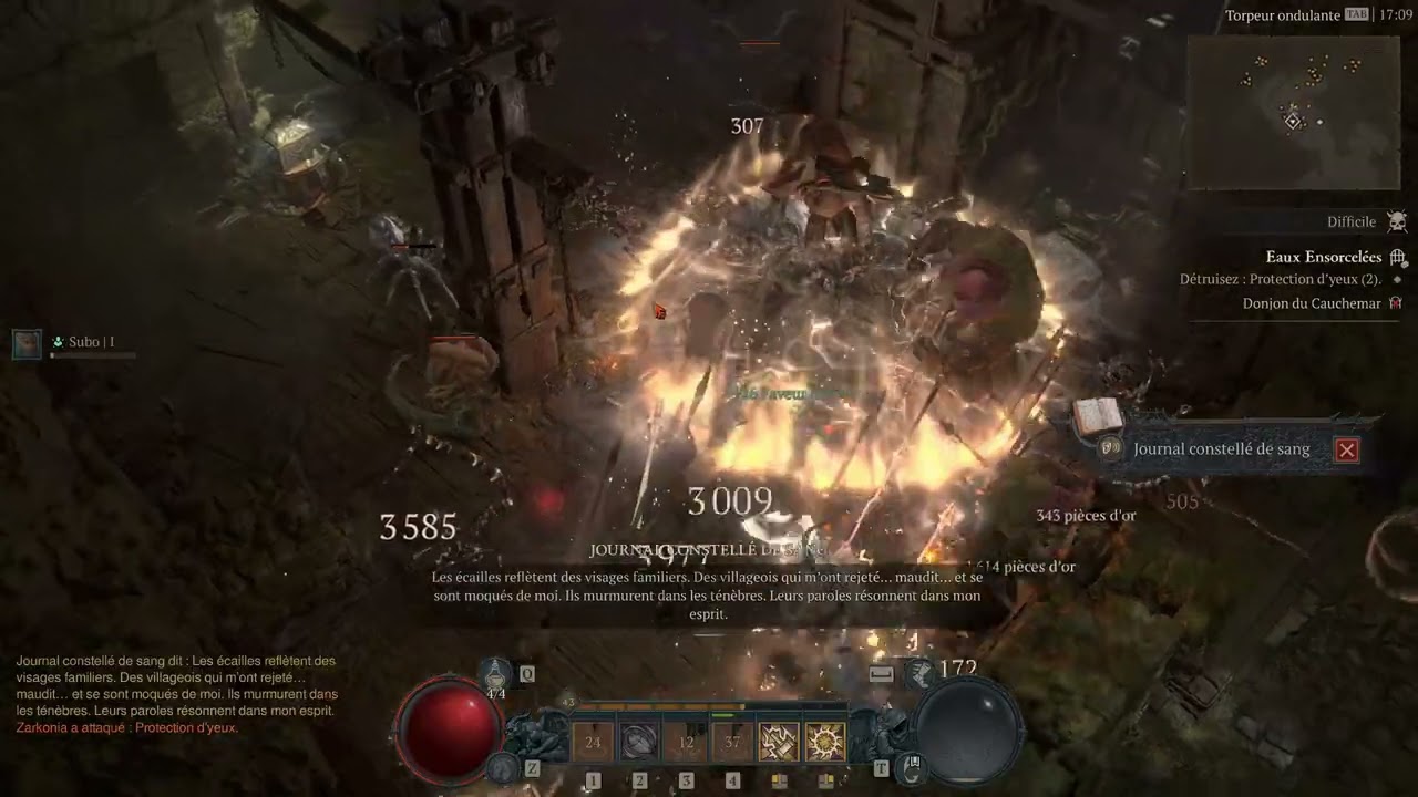 Diablo 4 : Donjon du Cauchemar Eaux Ensorcelées ( Paladin 43 )
