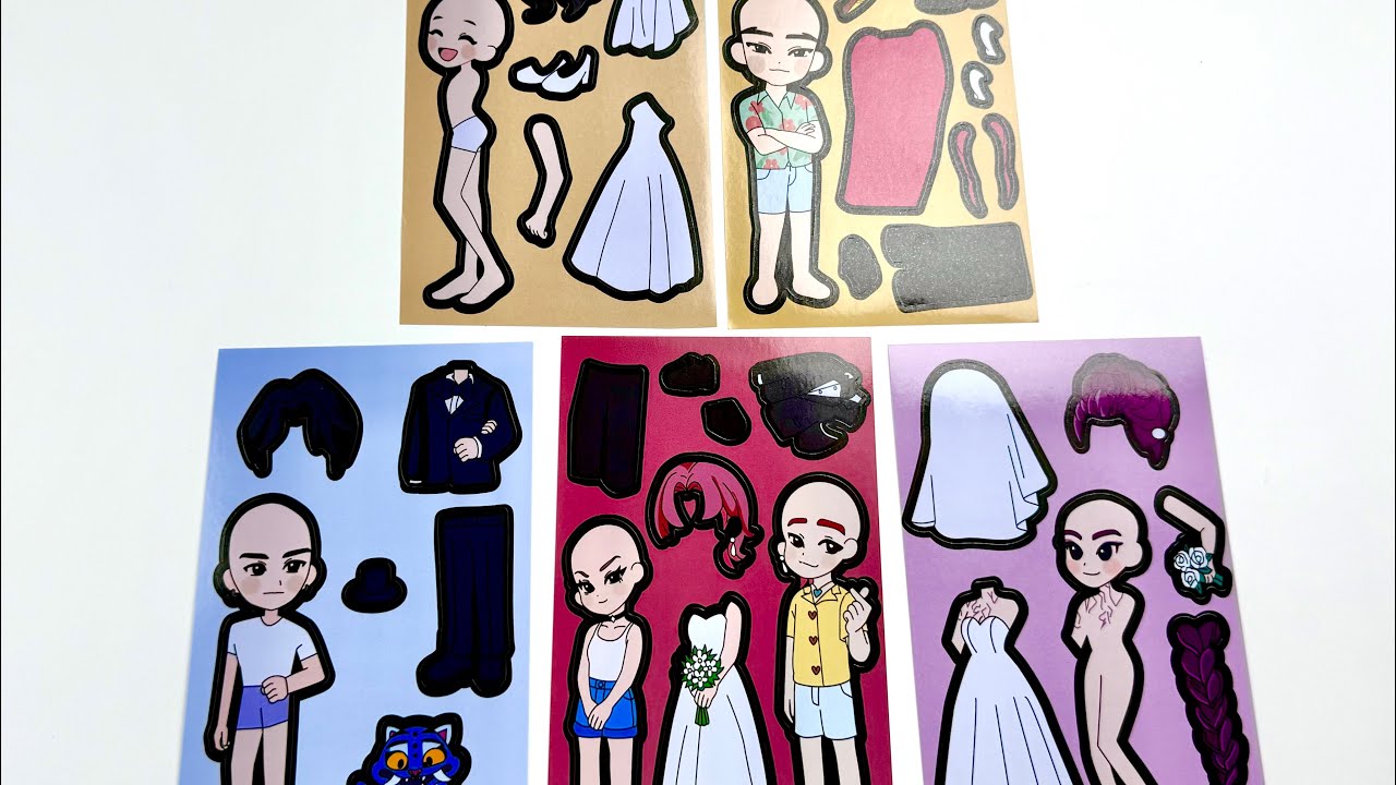[Sticker Book ASMR] KPOP DEMON HUNTERS Wedding Edition - Oddly Satisfying DIY(No talking) #kpop #diy