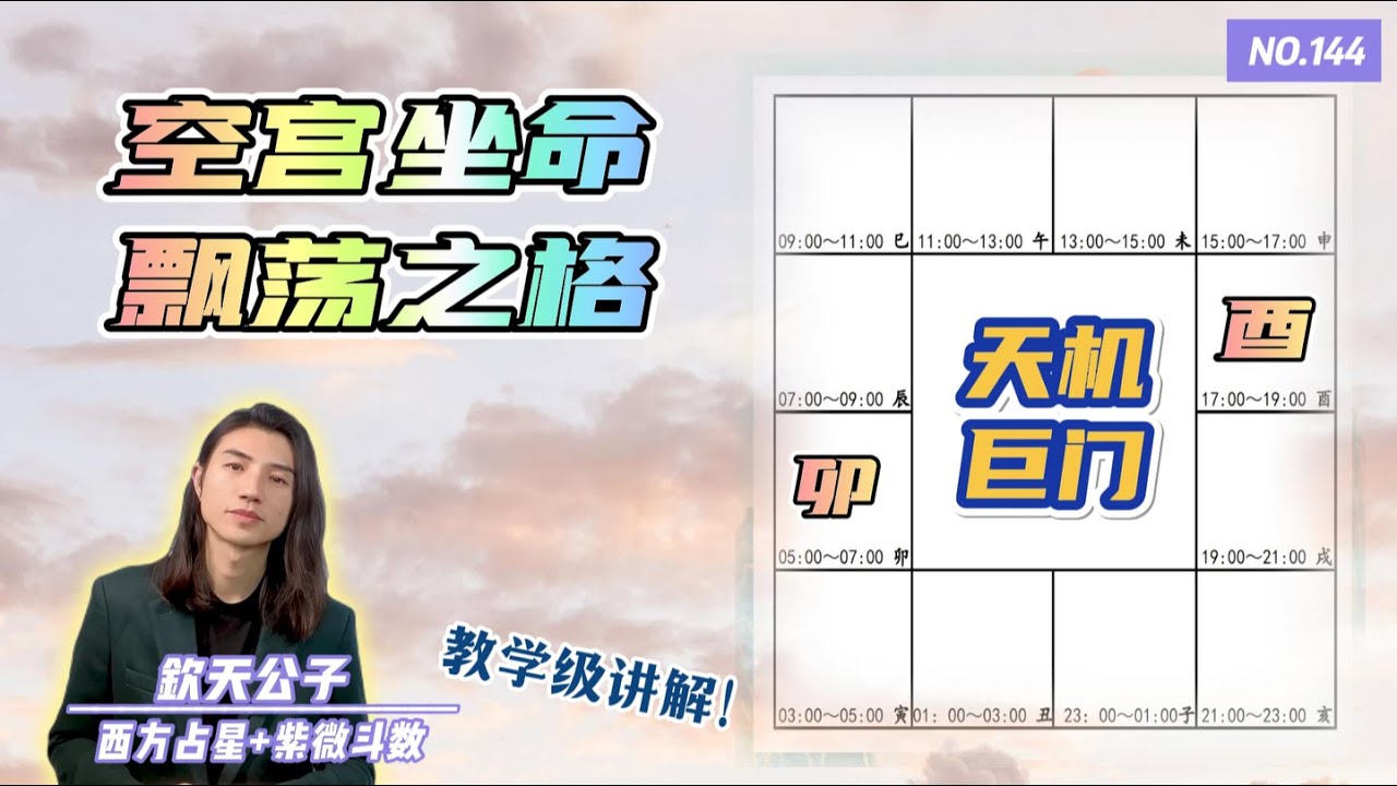 空宫坐命在卯酉！对宫天机巨门「另一种对天机巨门双主星的讲解」#钦天公子 #紫微斗數