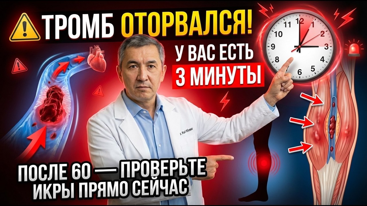 ТРОМБ ОТОРВАЛСЯ! У вас есть 3 минуты | Проверьте ИКРЫ прямо сейчас — после 60 это спасёт жизнь!