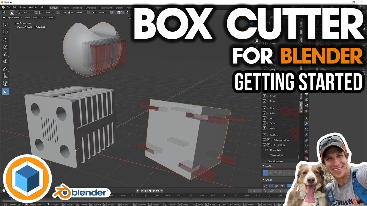 Intro to BOX CUTTER for Blender - EASY HOLES AND RECESSES - Getting Started Tutorial