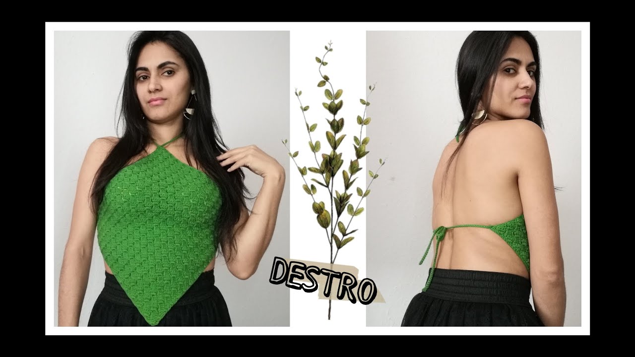 (DESTRO) BLUSA FRENTE ÚNICA EM CROCHÊ || ABC do Crochet