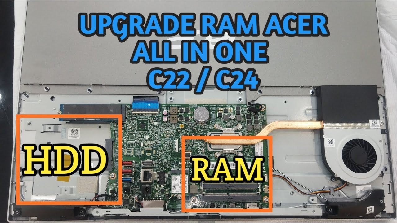 UPGRADE RAM ACER ALL IN ONE AIO C22-1650 TAMBAH RAM 4GB menjadi 8Gb #ACERID #ACERALLINONE #