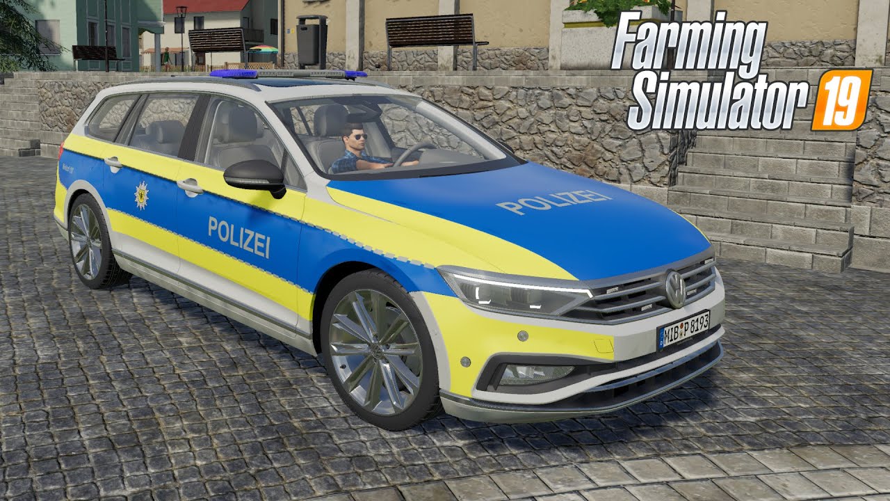 VW Volkswagen Passat B8 POLIZEI - Farming Simulator 2019 [FS19 LS19 Car Vehicle Mod] #car #gaming
