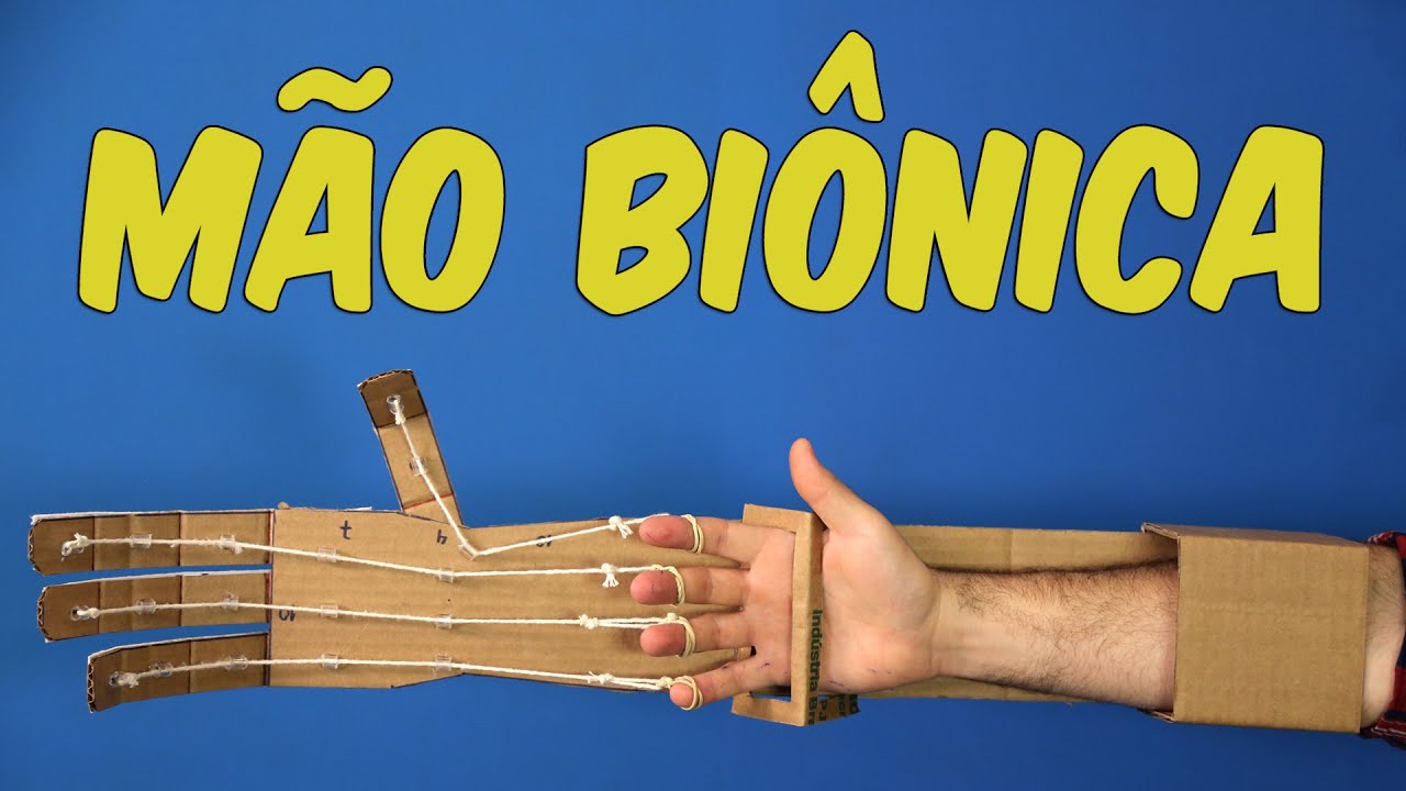 Como fazer a incrível MÃO BIÔNICA de papelão caseira