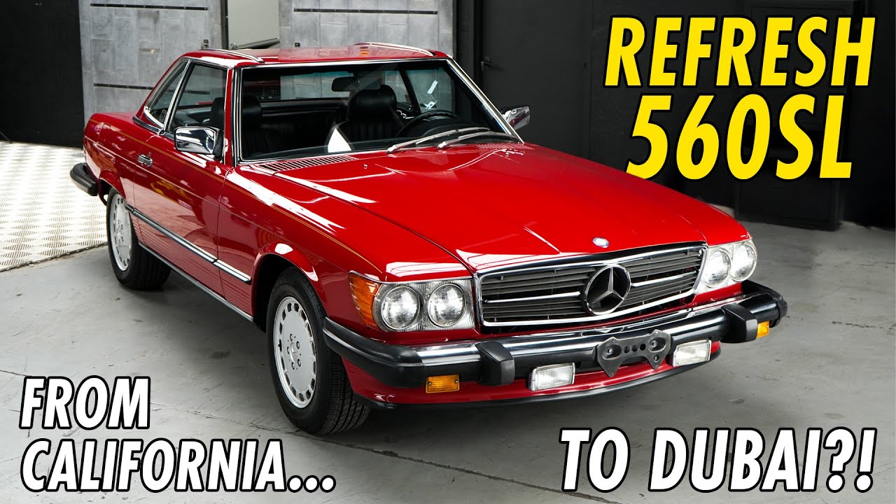 Mercedes 560SL Restoration Detail: Dry Ice, Leather, Ceramic Coating — Off to Dubai