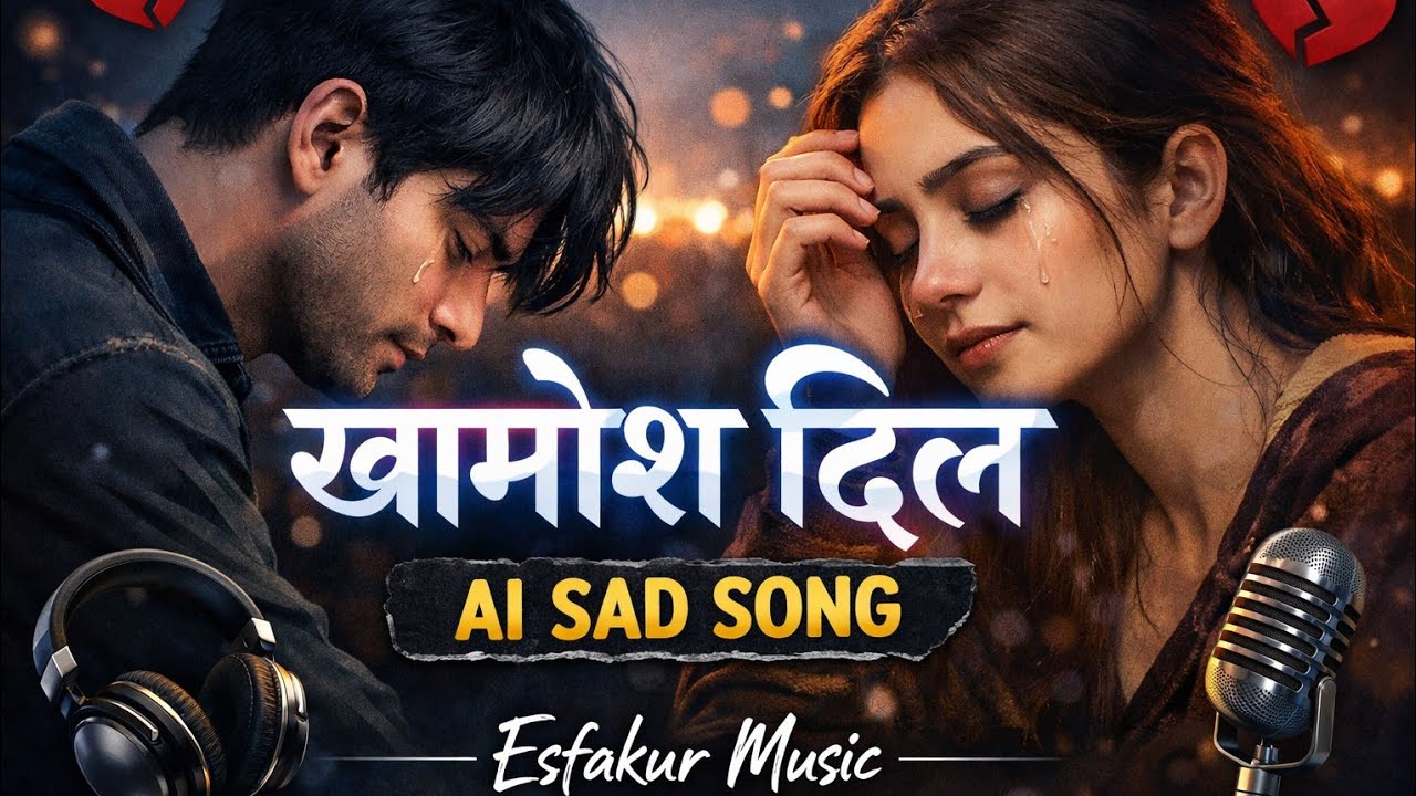 खामोश दिल 💔 | AI Sad Song | Heart Touching Emotional Song | Esfakur Music
