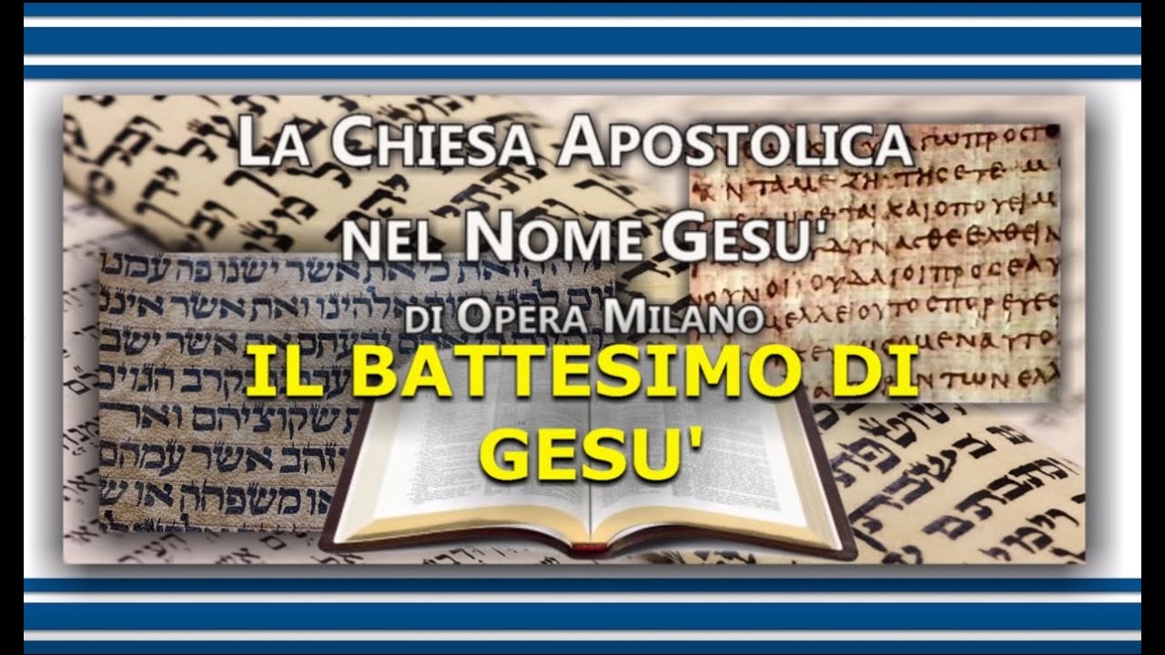 Il BATTESIMO DI GESU' in Acqua, ... il vero motivo perchè Gesù si è Battezzato in acqua