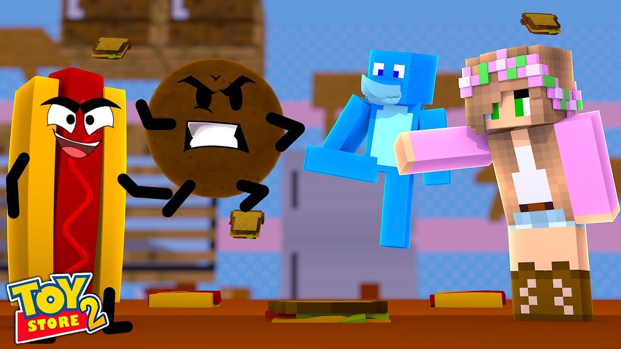 FOOD VS LITTLE KELLY! THE ULTIMATE BATTLE ROYALE! | Minecraft Little Kelly