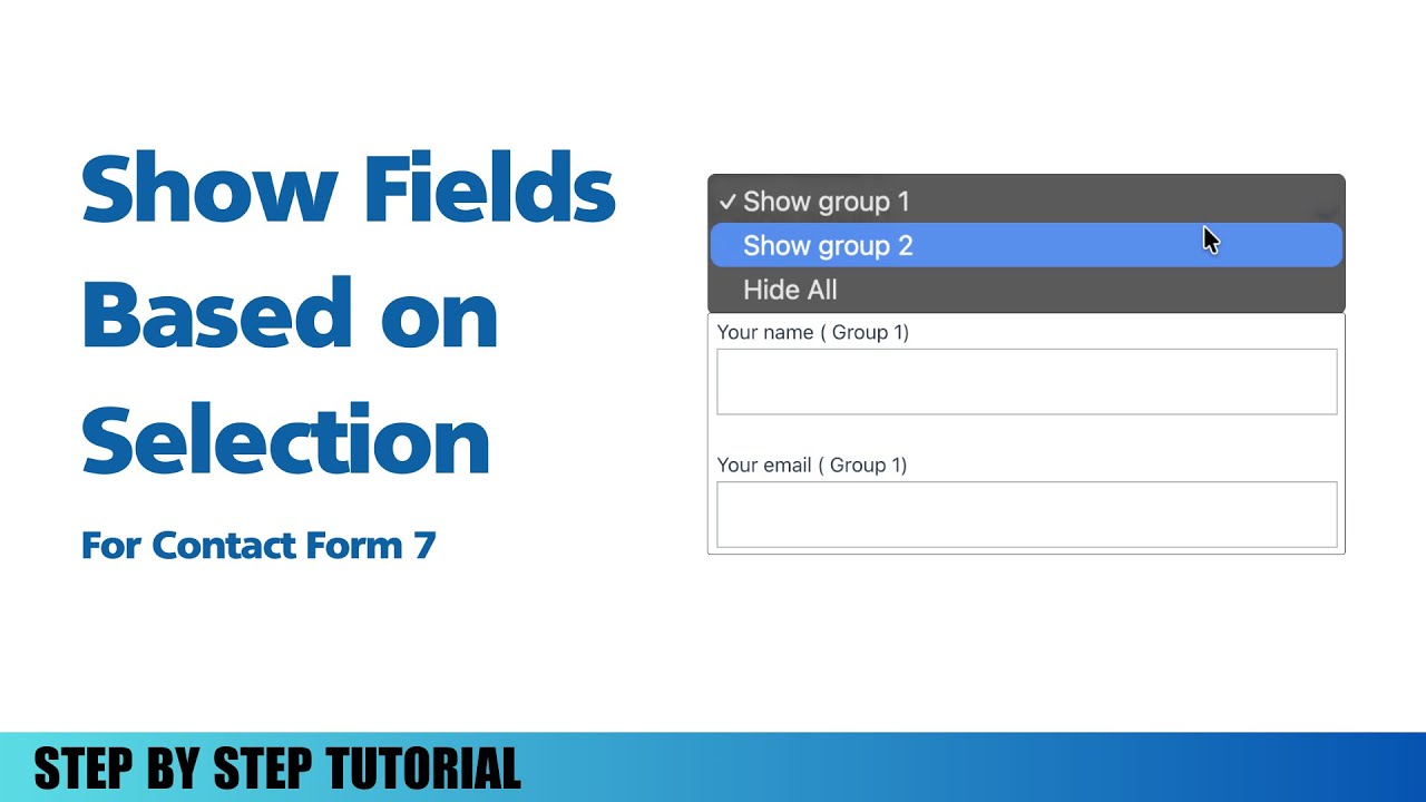 How to Use Conditional Logic Fields in Contact Form 7 Free