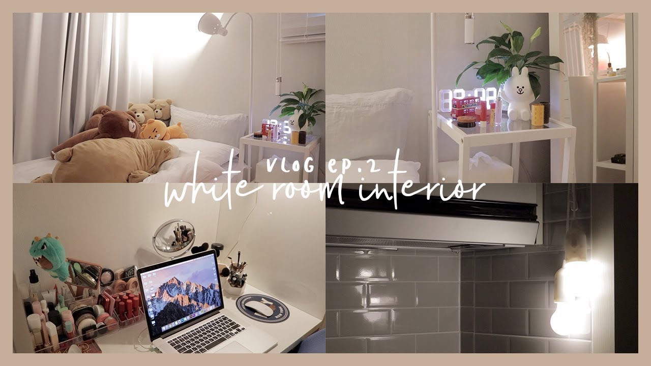 (sub) 🏡 vlog ep.2 5평 원룸 꾸미기! 아늑한 화이트 인테리어 (feat. 조명✨)