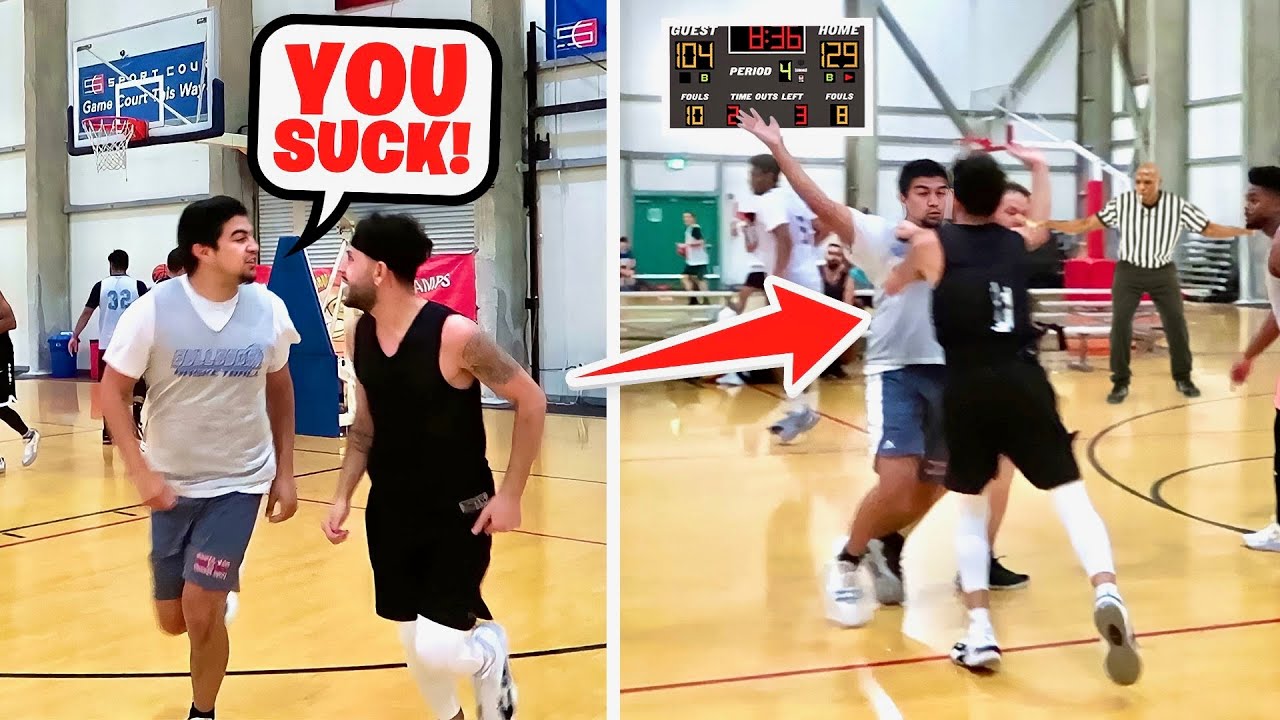 Things Got Physical vs TRASH TALKER! Mic’d up 5v5 Basketball Game VS Hater!