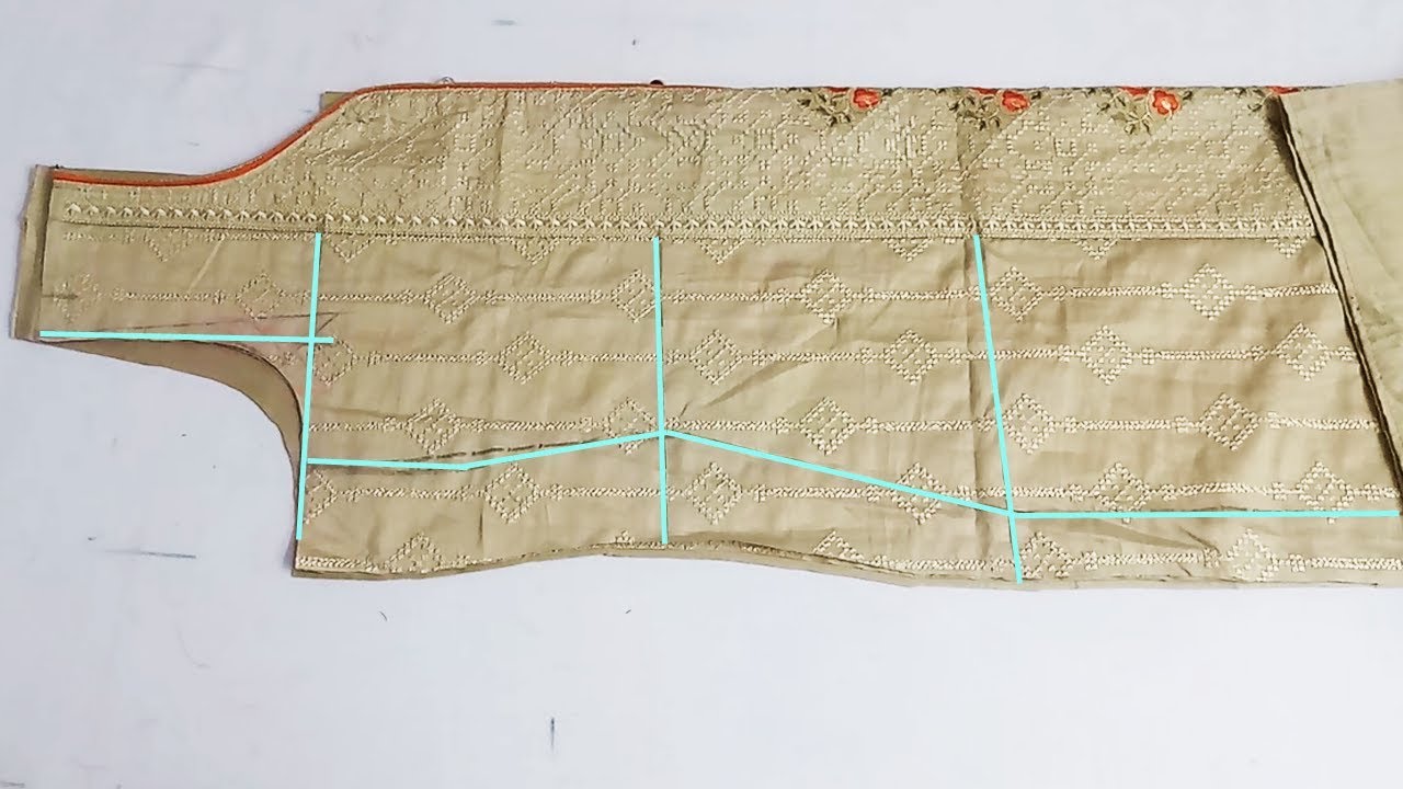 Sleeveless Kurti/Kameez Cutting Easy Method Step by Step