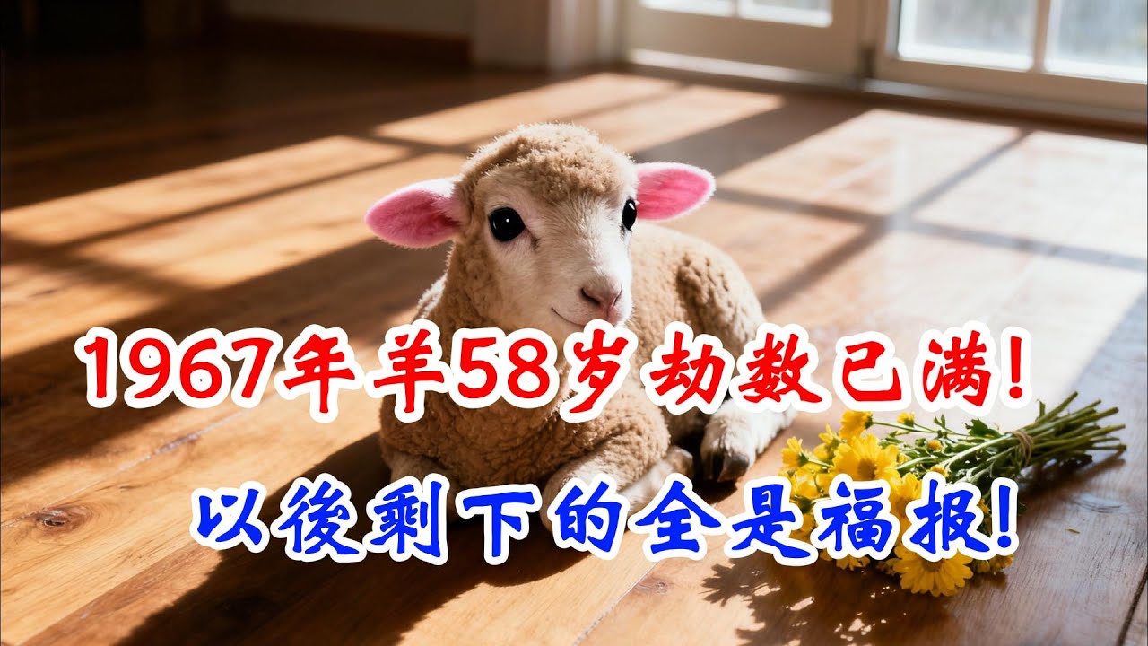 為什麼1967年的羊，這輩子受了這麼多苦？因為你是來「渡劫」的！58歲劫數已滿，剩下的全是福報！#1967年屬羊 #生肖羊 #屬羊運勢 #晚年運勢 #命理 #算命 #苦盡甘來 #渡劫 #福報 #財運