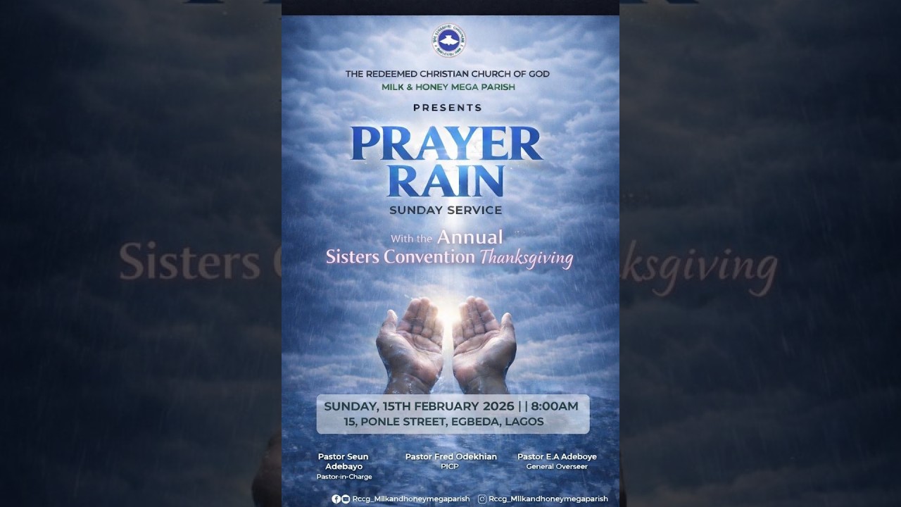 FEBRUARY 2026 SUNDAY SERVICE || PRAYER RAIN WITH THE ANNUAL SISTERS CONVENTION THANKSGIVING
