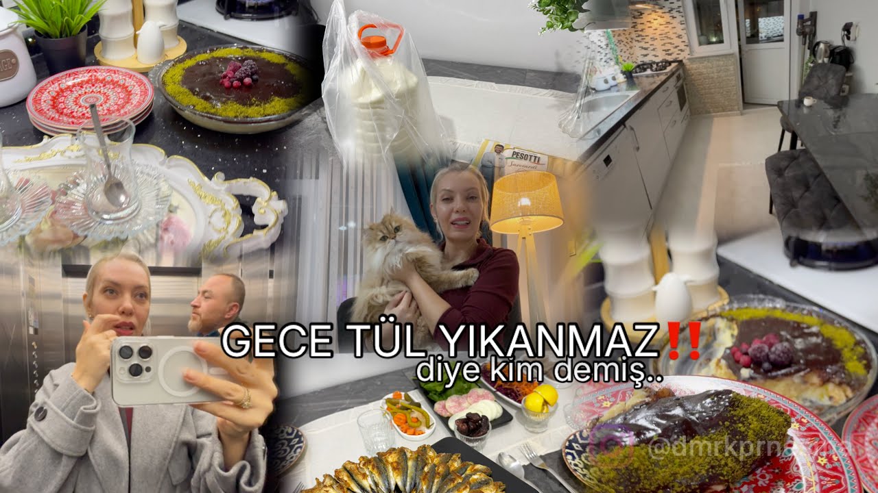 GECE MUTFAK TEMİZLEDİM/İFTARA BALIK OLUNCA KAÇINILMAZ OLDU/KOLAY VE LEZZETLİ TATLIMIZ/TANSİYON 6/4😱