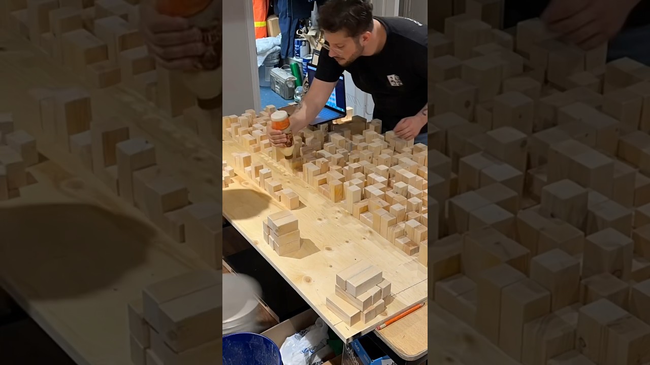 Building an acoustic skyline diffuser from scratch! Full video on channel! #diy #build #home