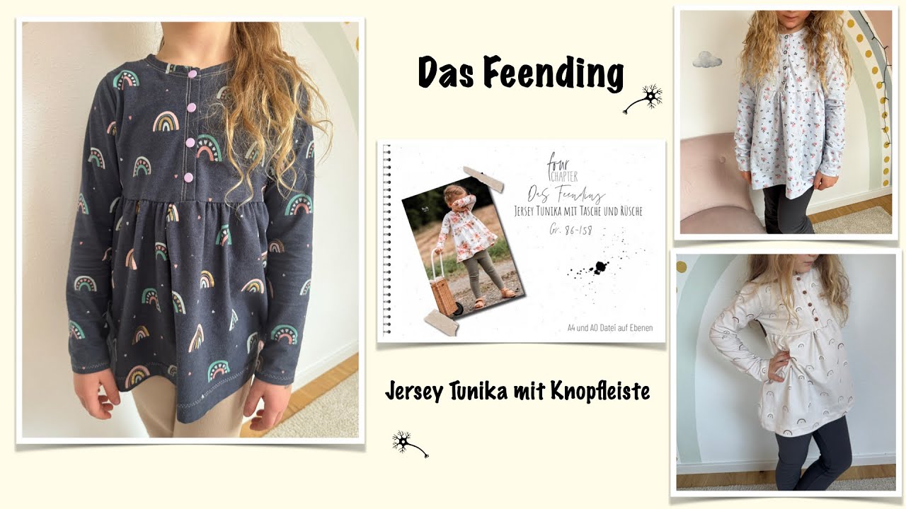 Feending/Mädchentunika mit Knopfleiste