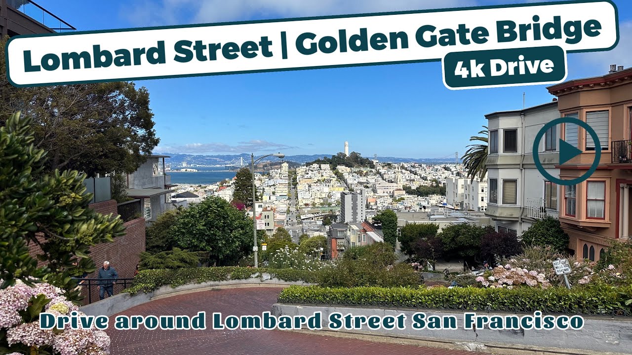4k Drive | Lombard street | Golden Gate Bridge | San Francisco California