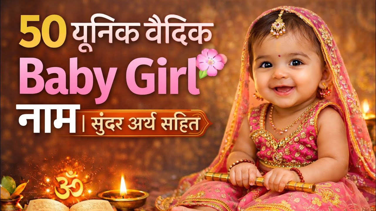 50 वैदिक बेबी गर्ल नाम | Unique & Meaningful Vedic Baby Girl Names 2026 | Hindu Girl Names 