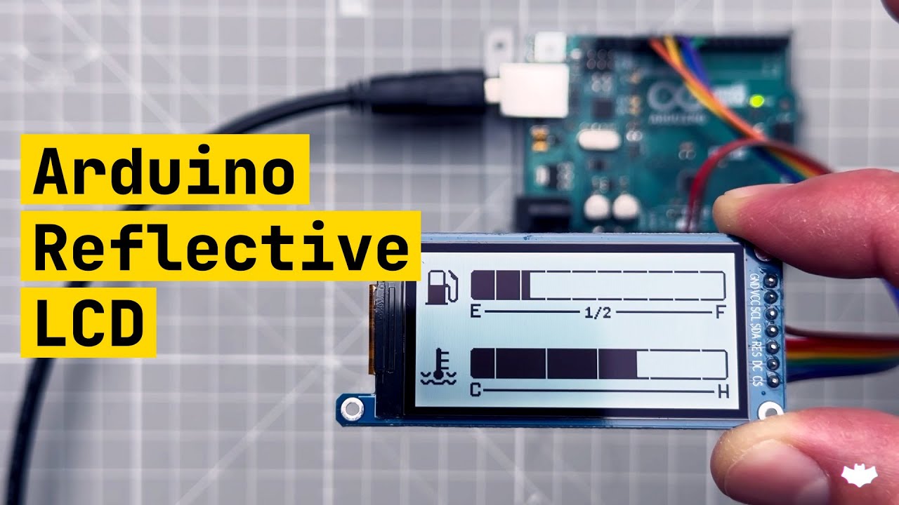 Arduino Reflective LCD - unusual low-power display that looks like eink display