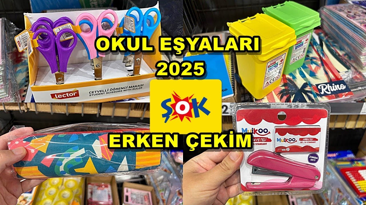 ŞOK OKULA DÖNÜŞ 2025🔊 ŞOK MARKET OKUL KIRTASİYE MALZEMELERİ GELDİ 💯 ŞOK ERKEN ÇEKİM OKUL ALIŞVERİŞİ
