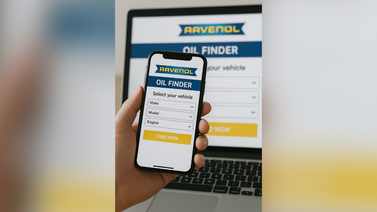 Află uleiul de motor potrivit mașinii Tale! Folosește configuratorul RAVENOL