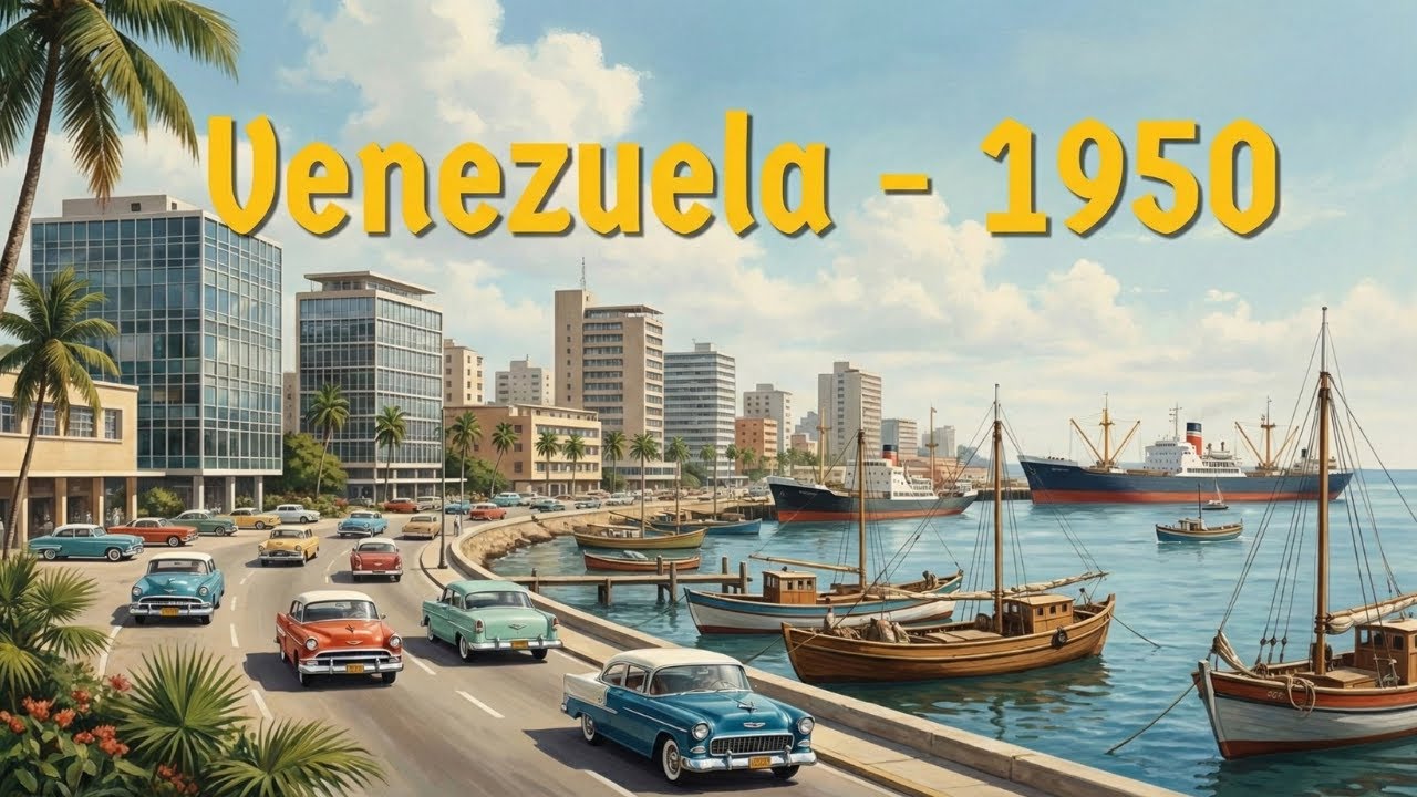 Venezuela nos anos 1950 (Reconstru&ccedil;&atilde;o por IA)