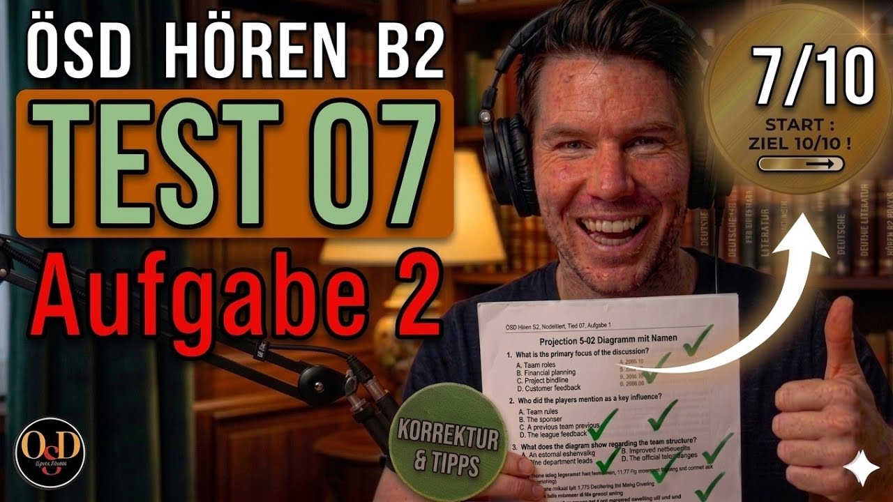 Projekt ÖSD B2:  Hören Modelltest 7 Aufgabe 2 mit Lösungen