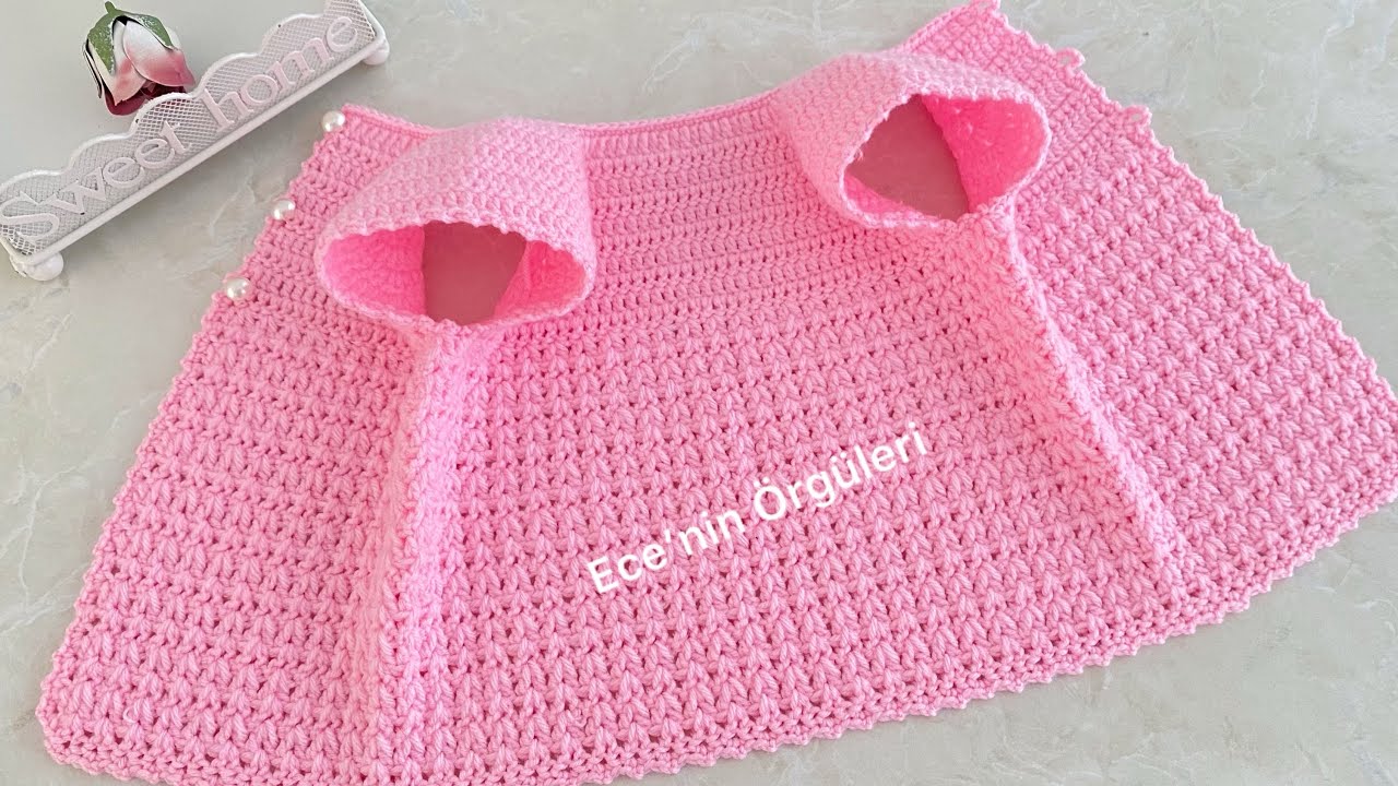 Easy Crochet Baby Vest sweater/Tığ işi Kolay model Kız ve Erkek Bebek Yeleği / 6 ay