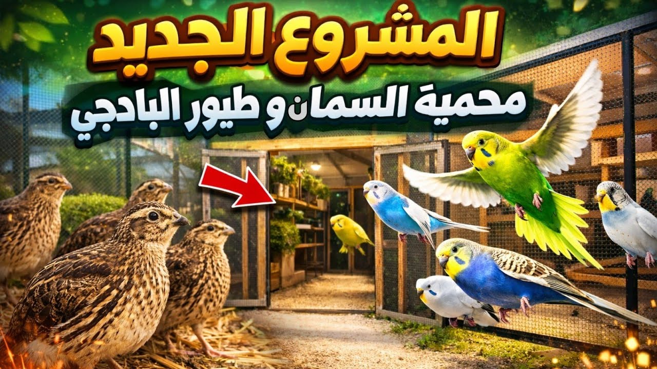 المشروع الجديد محميه تربية السمان😀طيور جديدة تتدخل للمحمية😌