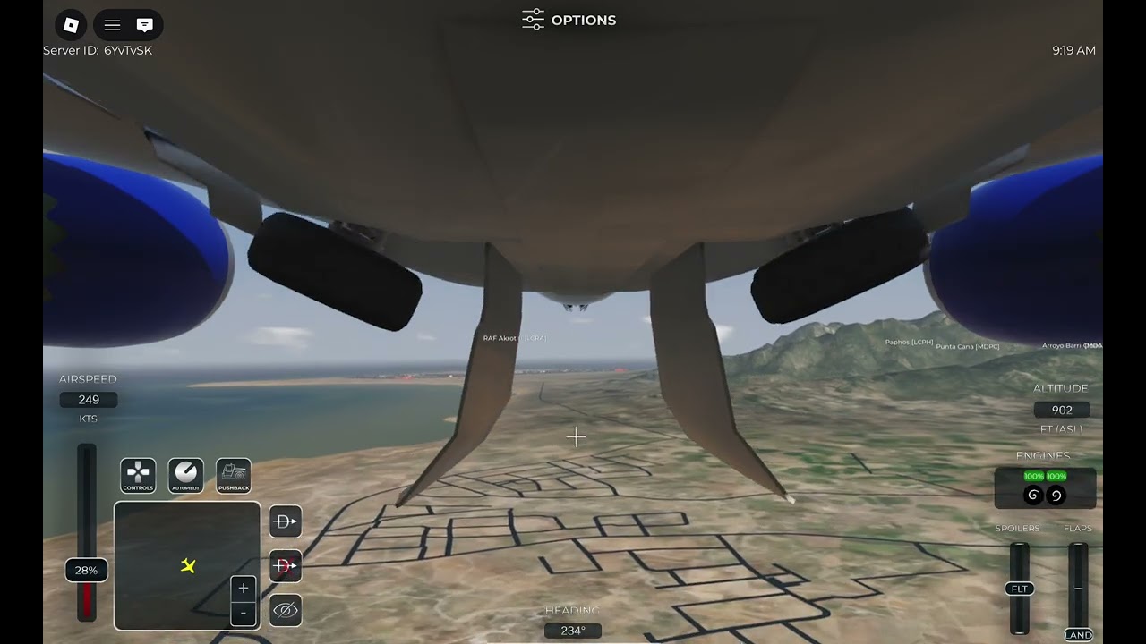 (Evo Blue) United Airlines Boeing 787-9 from Lanarca to Paphos in Project Flight.