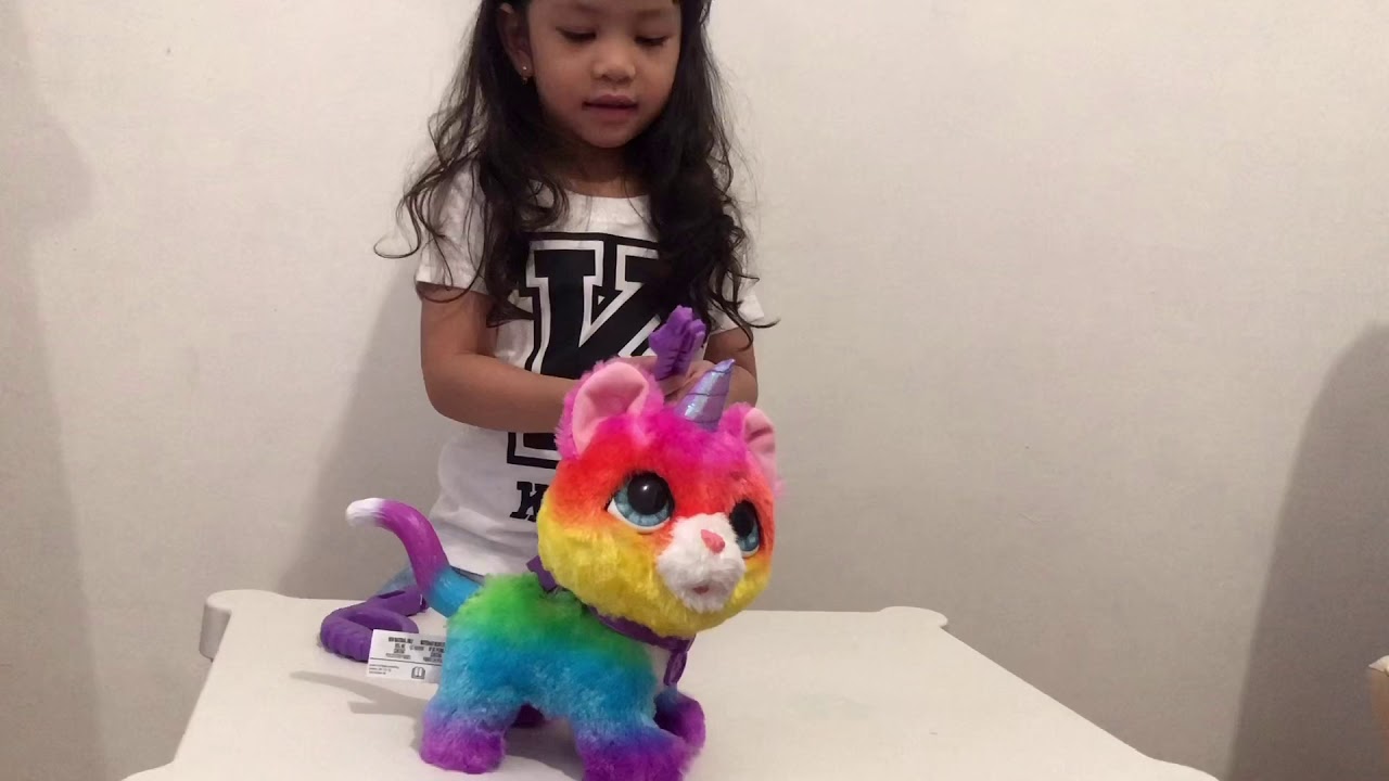 Fur real walkalots review - mainan furreal rainbow cat unicorn HASBRO