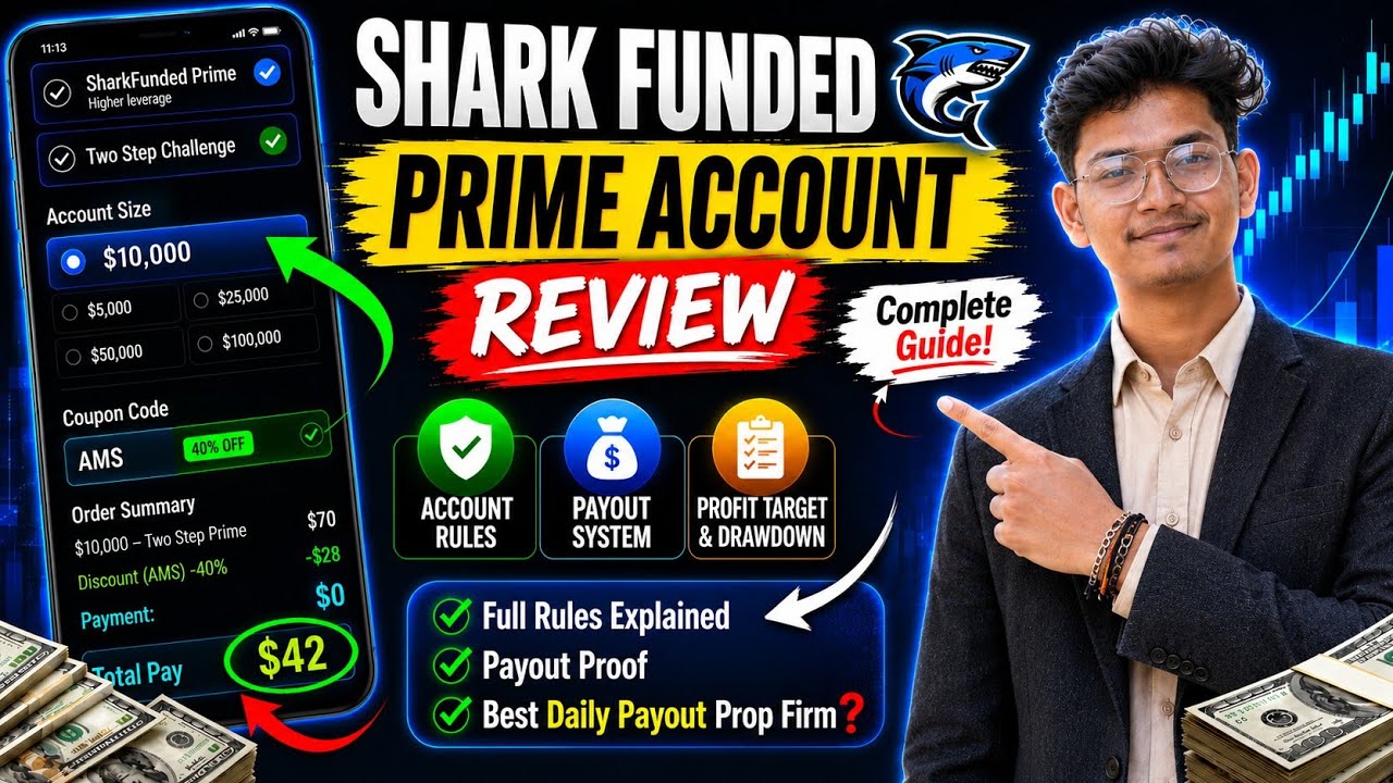 Shark Funded 2 Step Prime Account Review 🔥 | Rules, Daily Payout & Full Details Hindi