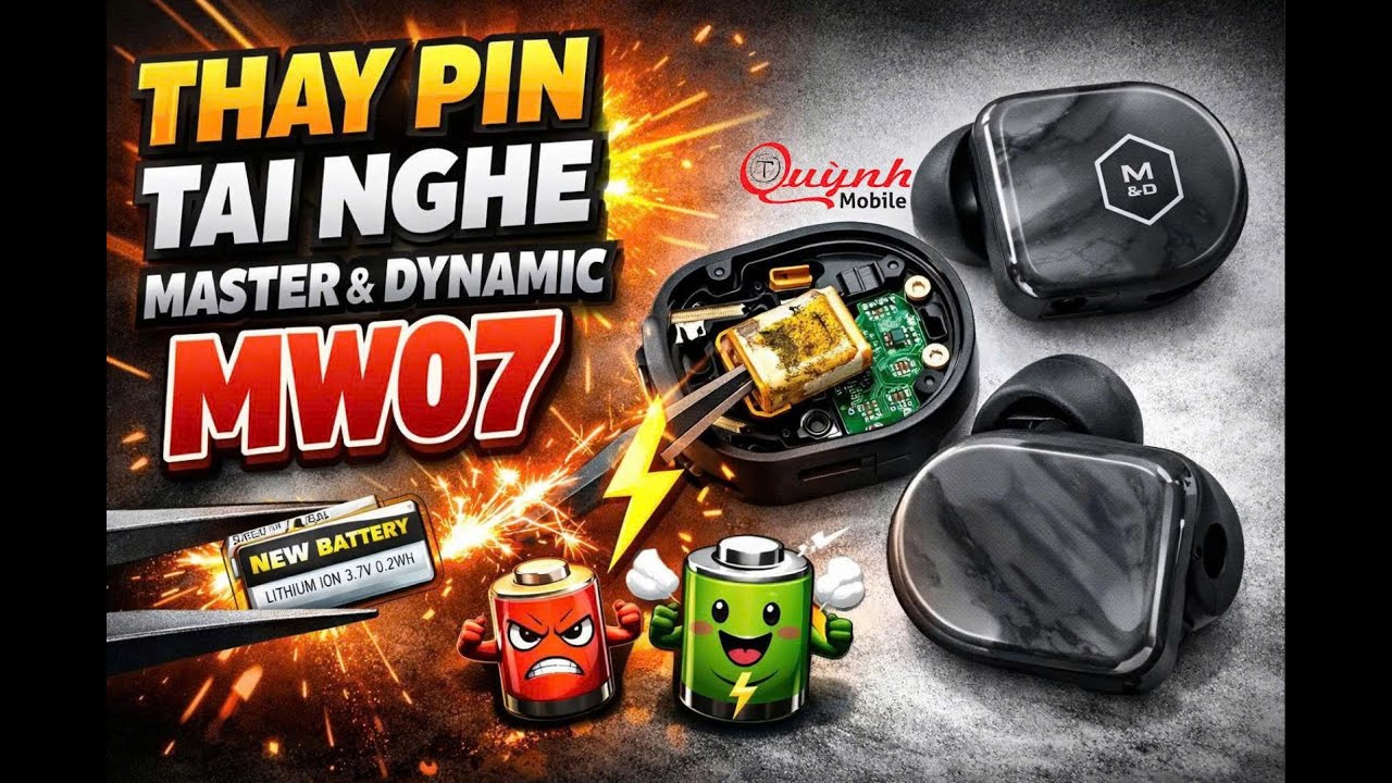 Thay Pin Tai Nghe MASTER & DYNAMIC MW07- Teardown M&D MW07