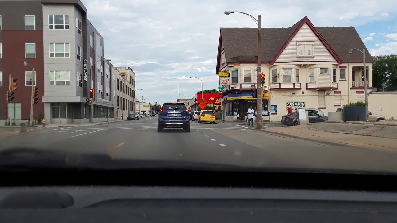 Milwaukee Wisconsin - North Avenue from 27th to MLK - Very Rough Inner City - July 2019
