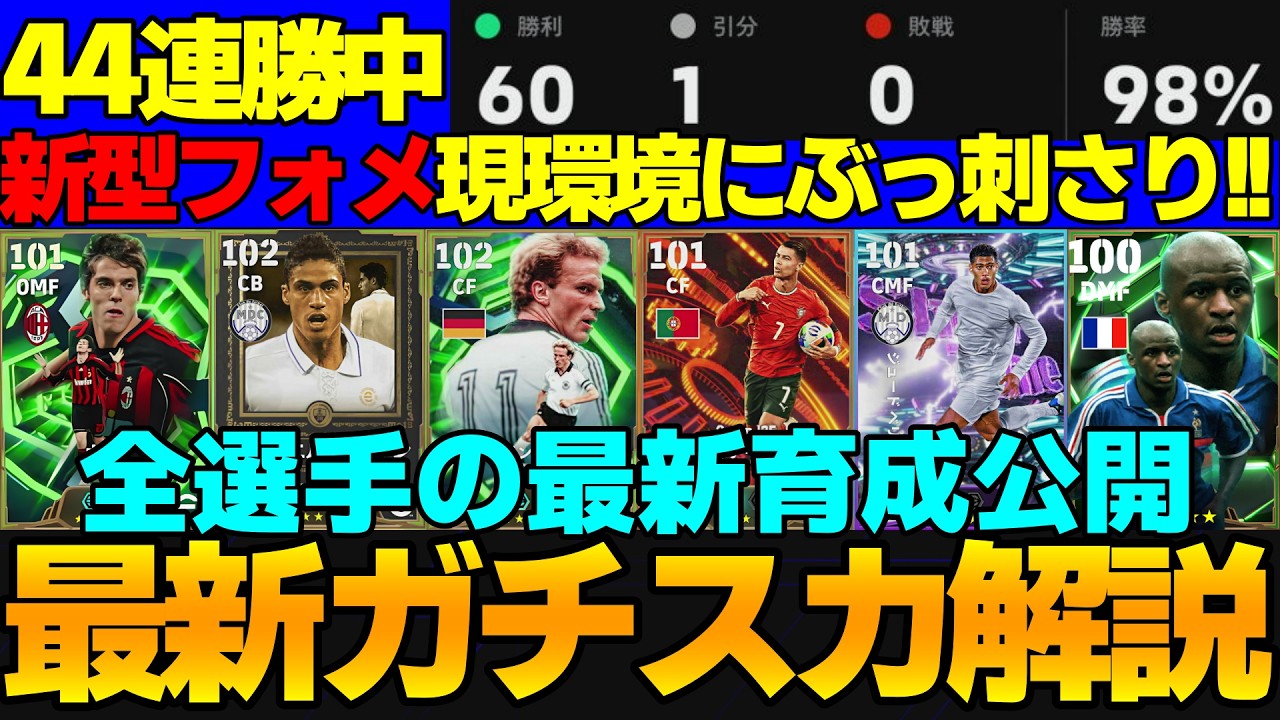 【44連勝中】勝率98%無双ガチスカ解説！4222の上位互換？人選なども語る！23名最新育成公開【eFootball2026,イーフト】