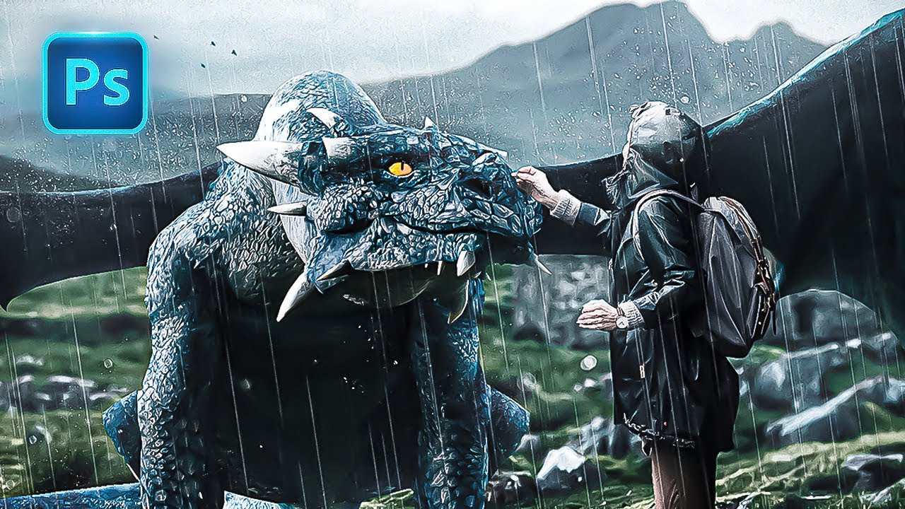Dragon World Photo Manipulation  Photoshop Tutorial 2023 + Free PSD