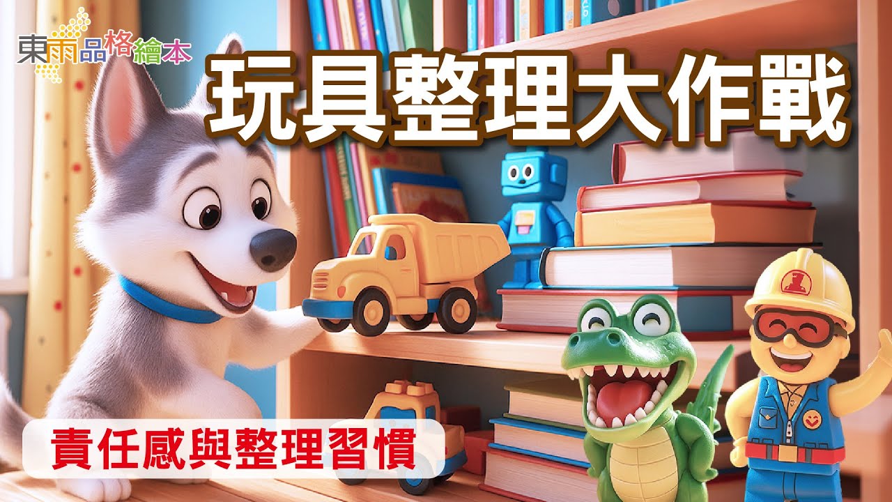 【東雨品格繪本】EP33《玩具整理大作戰》｜責任感與整理習慣｜兒童故事繪本｜睡前故事