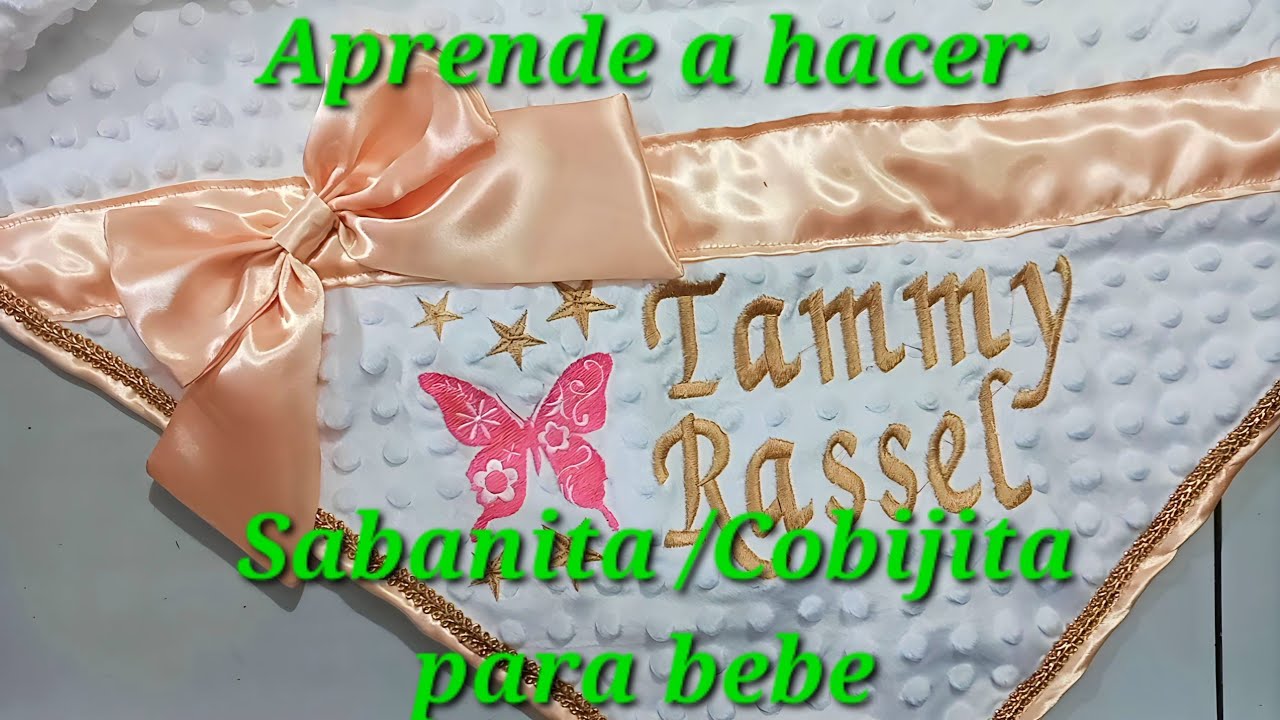 ✂️🧵Aprende Como hacer esta Sabanita/Cobijita de Bebe💛Tutorial💞Con decoracion de lazo #bebe #babanita