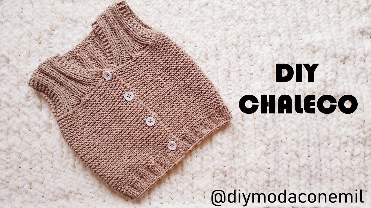 Chaleco de bebé tejido a dos agujas / DIY moda con Emil
