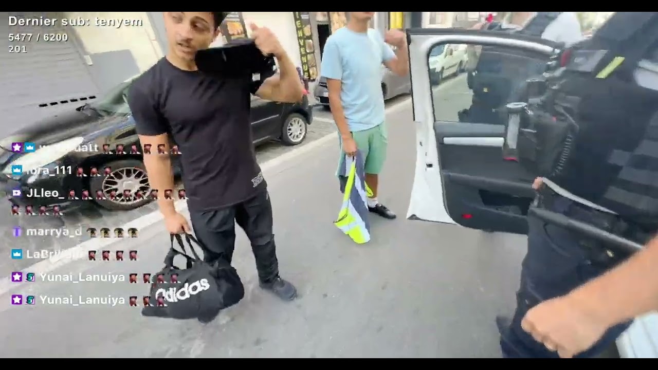[NON CENSURE] PapeSan se fait arracher / agresser en live à Bruxelles (BX)