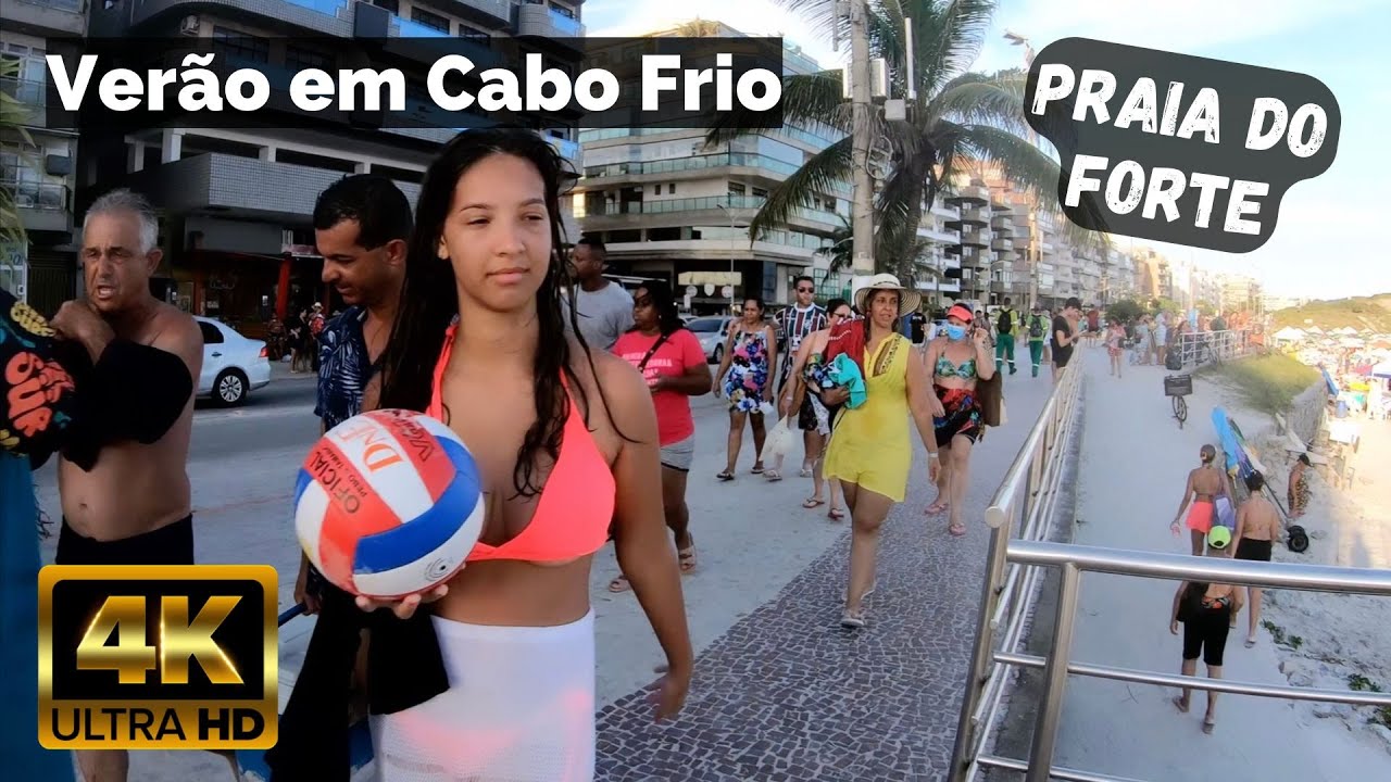 ⁴ᴷ⁶⁰ Walking Cabo Frio - Brasil : Praia do Forte