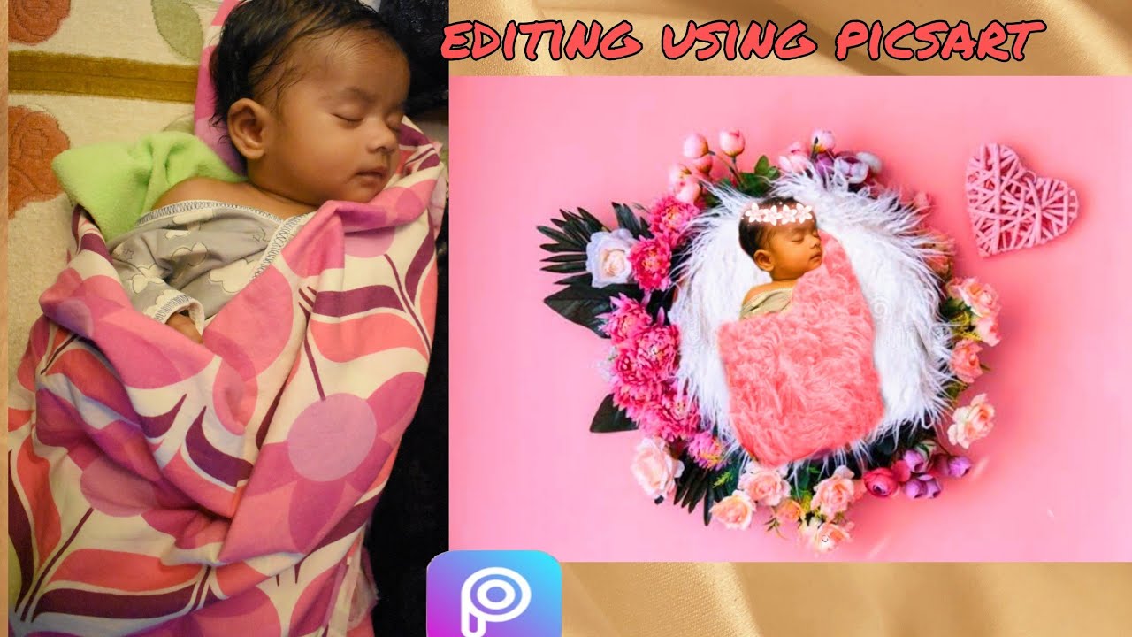 how to edit photo in Picsart ! Baby photoshoot editing | How to change background of photo .