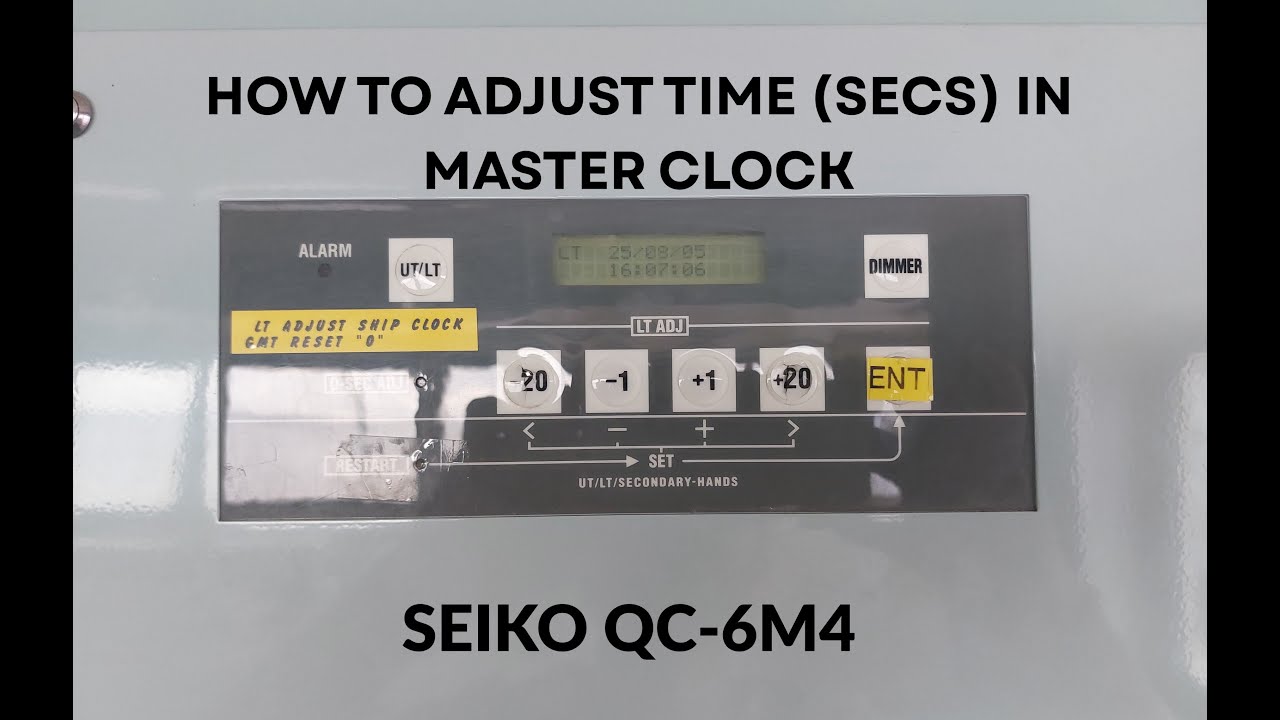 Как отрегулировать время (в секундах) на главных часах SEIKO QC-6M4