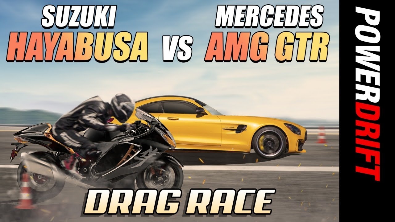Suzuki Hayabusa vs Mercedes-AMG GT R | Drag Race | PowerDrift x Acko Insurance